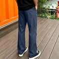thumbnail image 4 of LEKWK Men's Athletic Track Pants Casual Loose Fit Sweatpants Front Seam Detail Trousers Elastic Waist with Drawstring Workout Gym Running Comfort Activewear Navy L, 4 of 7