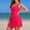 Hot Pink, variant on Dxzfnsa Tankini Swimsuits for Women 2026 Summer Two Piece Quick-Dry Solid Color Bathing Suits Womens Tummy Control Ruched Swim Suits with Skirt