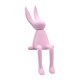 thumbnail image 1 of Figura de conejo sentado, adorno animal, moda, portátil, regalo creativo, decorativo Rosa, 1 of 9