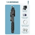 thumbnail image 4 of 60-Inch Multi-function Selfie Stick Desktop Tripod with 6-Section Telescoping Rod Rotatable Ball Head with Anti-shake Handle Phone Clip 1/4in Adapter & Remote Control Compatible with Android, 4 of 7