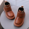 thumbnail image 4 of BXJX Children's Winter Boots- Thickened Fashion Lace-Up Casual Ankle Boots Brown Size 6, 4 of 5