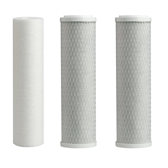 Hydronix RO Reverse Osmosis Replacement Pre Filters High Quality Universal Fit, 1 Sediment & 2 Carbon - 3 Pack