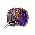 thumbnail image 1 of Wilson Primavera 2025 Aliyah Andrews A2000 T125 Modelo Outfield Fastpitch Softbol Guante - Tiro a mano izquierda Púrpura/Sillín/Blanco, 1 of 1
