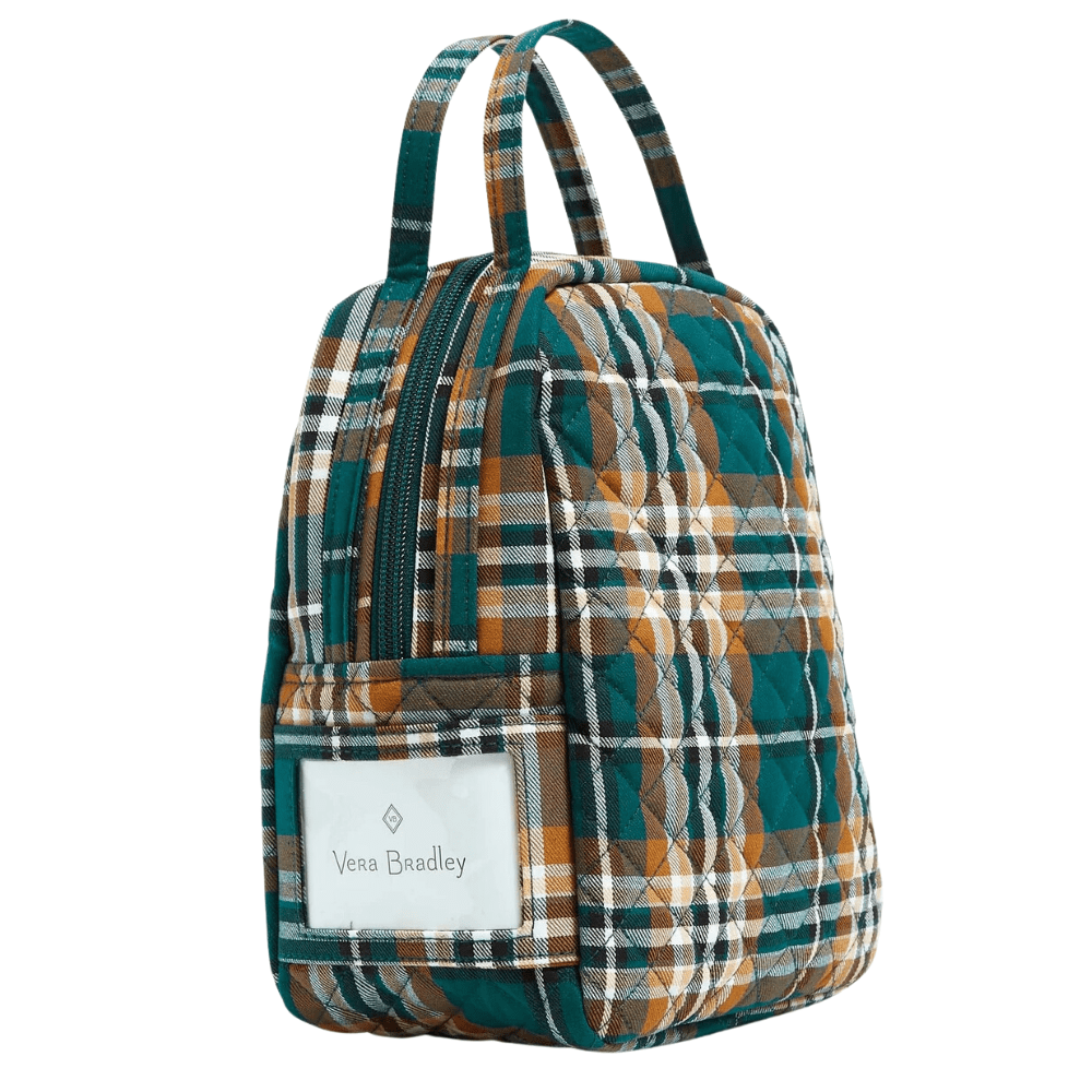 Vera Bradley Lunch Bunch Bag Orchard Plaid Cotton Lightweight