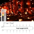 thumbnail image 6 of Toodour Orange Halloween Lights, 25ft 100 Count Incandescent Halloween String Lights, UL Certified Connectable Mini Bulbs Orange String Lights for Home, Garden, Porch, Halloween Party Decorations, 6 of 7