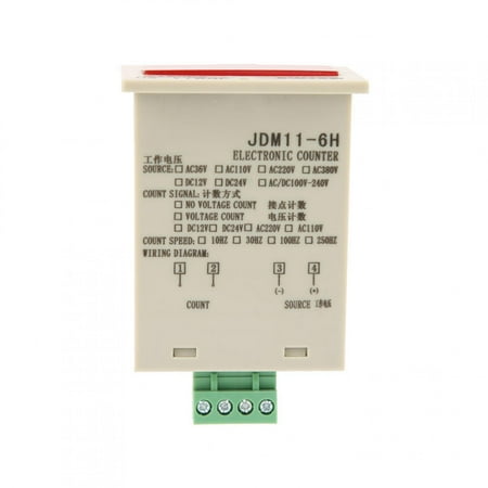 Rupoun JDM11-6H 6 Digit Display Electronic Counter Frequency Pulse Generator High Speed DC36V Accurate Measurement Device Reset Switch Low Power