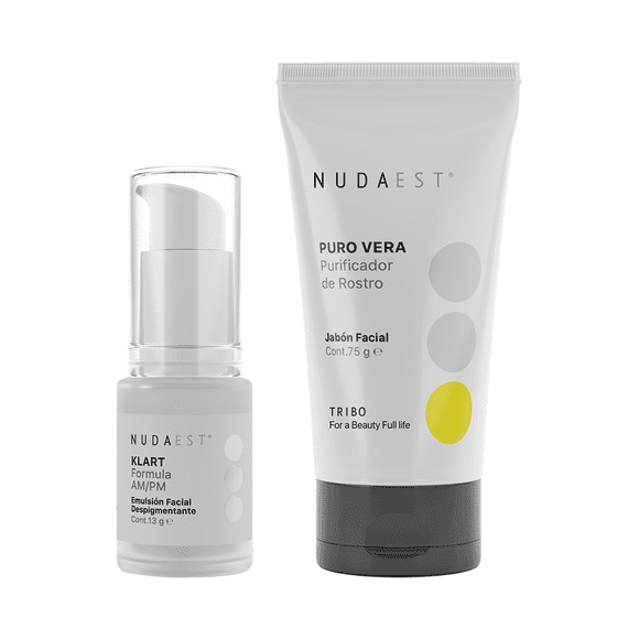 SET EMULSIÓN DESPIGMENTANTE Y CONTORNO DE OJOS NUDA EST Rejuvenece y Aclara