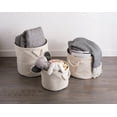 thumbnail image 3 of DII Collapsible Polyester Storage Bin, Variegated, Cream, Large, 3 of 3