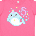 thumbnail image 4 of Inktastic Happy 5th Birthday with Cute Narwhal Stars and Bubbles Boys or Girls Toddler T-Shirt, 4 of 5