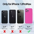 thumbnail image 6 of 3 in 1 Compatible with iPhone 12 Pro Max Case, [Camera Protection] with 2 Pack Screen Protectors, Slim Liquid Silicone Phone Case for 12 Pro Max Shockproof [Microfiber Lining](Hot Pink), 6 of 15