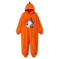 thumbnail image 5 of BOOMNY Halloween Toddler Girls Flannel Romper Hallowmas Ghost Graphic Long Sleeve Jumpsuits for Kids Soft Warm One Piece Fuzzy Rompers, 5 of 5