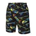 thumbnail image 4 of Balery Colorful Skateboard Traje de Baño Estilo Hawaiano para Hombre, Shorts de Secado Rápido con Bolsillos-Small, 4 of 6