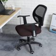 thumbnail image 3 of Elastic Stretch Office Chair Covers - Fit Spandex Slipcovers for Computer, Desk & Kitchen Chairs | Anti-Dust, Removable & Machine Washable Protective Seat Cover (Coffee,2), 3 of 7