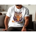thumbnail image 3 of Funny French Fries Lover Owl Eating Fast Food Foodie Gift T-Shirt Cool French Fry Owl Bird Birthday Holiday Presents Tshirt, 3 of 10