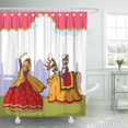 thumbnail image 1 of SUTTOM Rajasthan Vector Design of Colorful Rajasthani Puppet in Art Shower Curtain 66x72 inch, 1 of 1