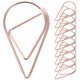 thumbnail image 1 of unbranded 10Ud Sujetapapeles Decorativos Metal Rosa Dorado Con De Para Oficina, 1 of 6