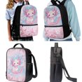 thumbnail image 3 of Yuyamidu Kawaii Axolotl School Backpack Set 4 Pieces with Lunch Bag Pencil Case and Water Bottle Holder for Kids Girls Boys Elementary and Middle School, 3 of 7