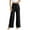 Black, variant on Wide Leg Pants Woman Rib Knit Elastic Waist Casual Flowy Wide Leg Sweater Pants Flowy Pants