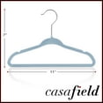 thumbnail image 5 of Casafield 50 Velvet Baby Hangers for Infant & Toddler Clothes, 11" - Light Blue, 5 of 7