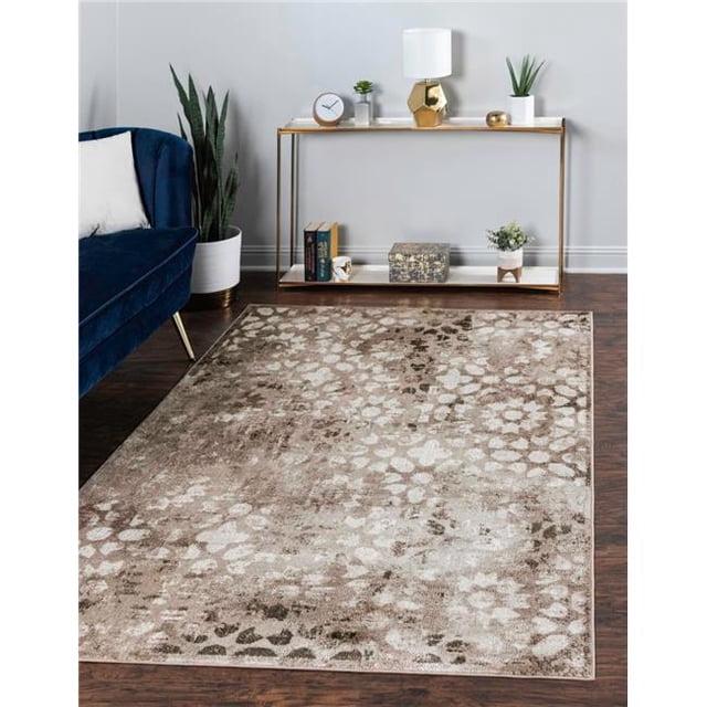 Unique Loom 3141574 7 x 10 ft. Larvotto Sofia Rectangular Rug, Brown