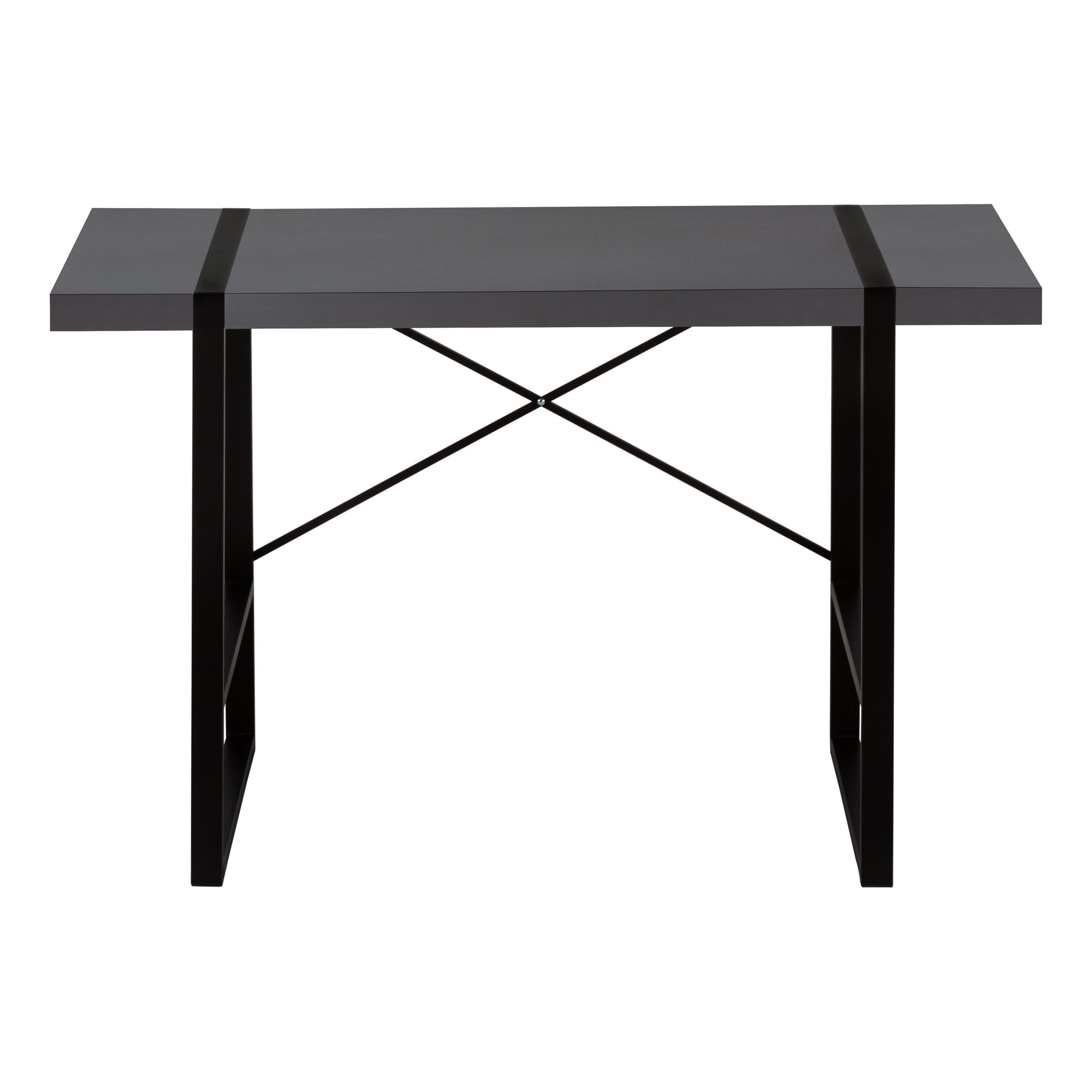 Computer Table Inset Computer Desk - Thick-Panel Desktop / Inset Metal Legs - 48