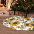 thumbnail image 6 of Sikiie Sunflowers and Bees 30-48 inches {designName} Print Christmas Tree Skirt Snowman Xmas Tree Skirt with Edge Christmas Decorations for Holiday Party30", 6 of 7