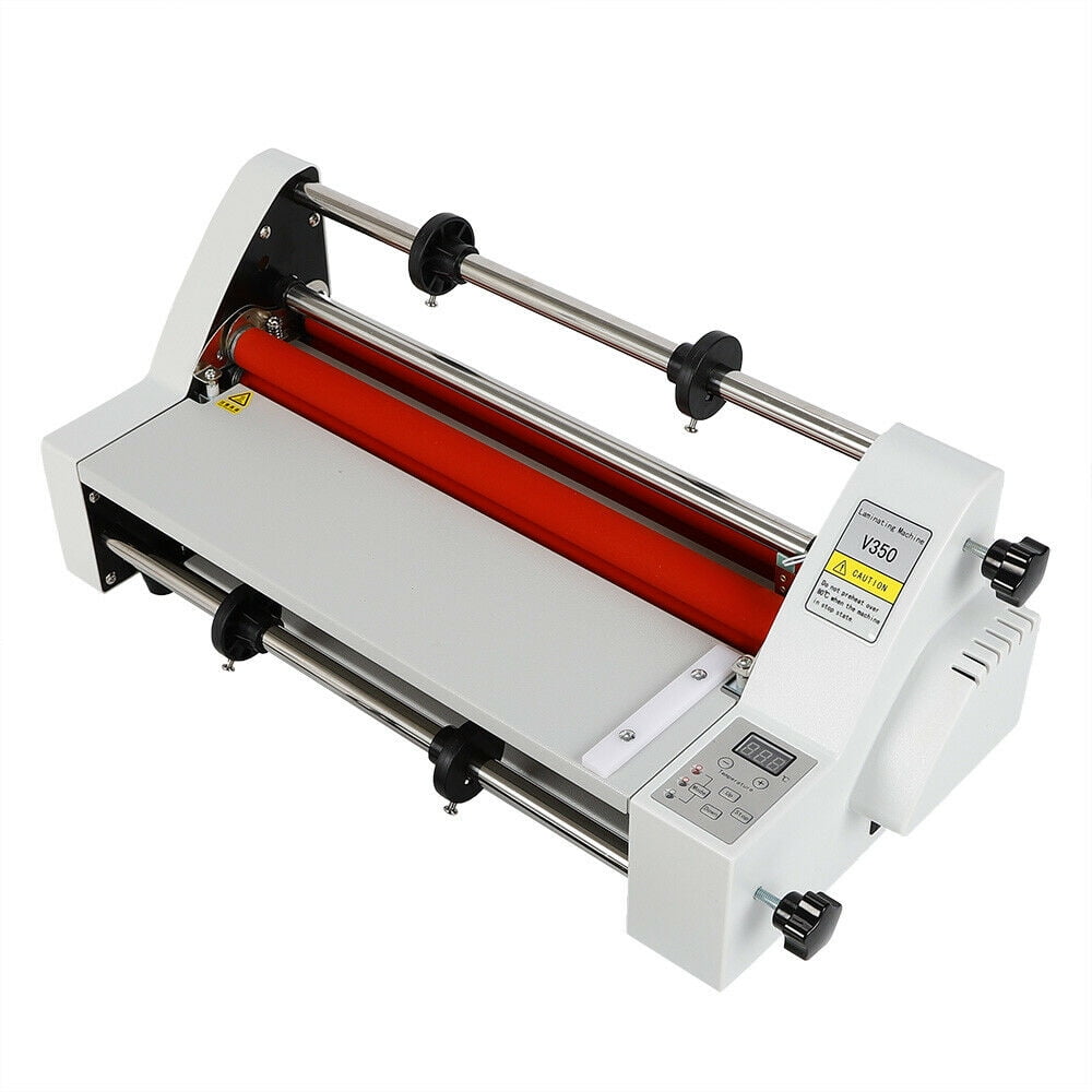 13" Roll Laminator, Single and Dual Sided Laminating Machine with 4 Rollers