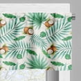 thumbnail image 3 of Ambesonne Watercolor Valance Pack of 2, Coconut Aloha Hawaii, 54"X12", Green Pale Brown, 3 of 5