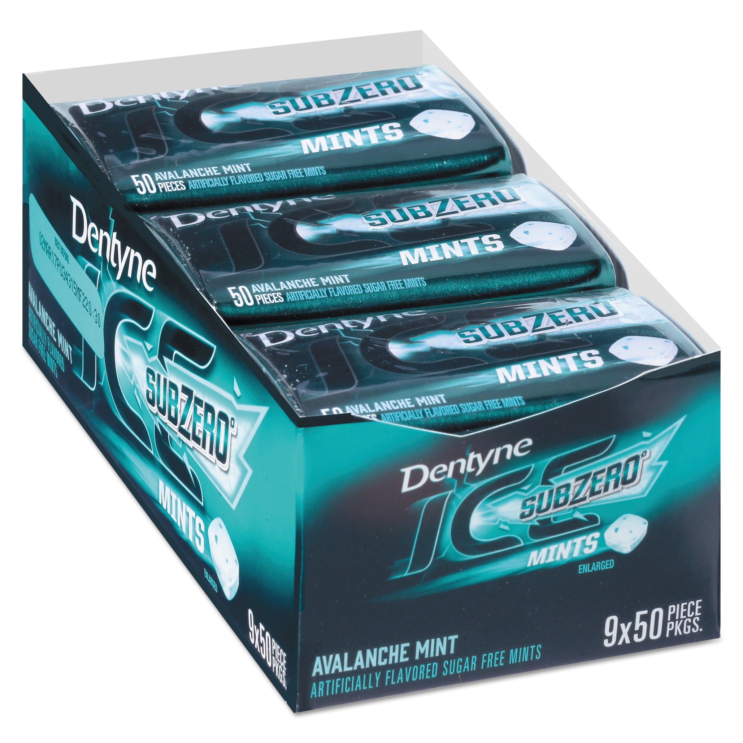 Dentyne Ice Sugar Free Mints, Avalanche Mint, 50 Pieces Tin, 9 Tins Box by MONDELEZ INTERNATIONAL