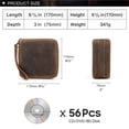 thumbnail image 3 of Hiram 56 Capacity CD Case,Portable DVD Leather Hard Holder Organizer, 3 of 8