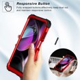 thumbnail image 5 of Compatible with Motorola Moto G 5G 2022 Case, 3 Layer Hybrid Hard PC Soft TPU Silicone Rugged Bumper Shockproof Anti Slip Protective Phone Cover for Motorola Moto G 5G 2022 6.5 inch, Red, 5 of 8