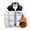 B-White, variant on Men's Lightweight Heated Jacket, Cute Heart Pattern Printed Long Sleeve Full Zip up Stand Collar 6-Zone Electric Puffer Winter Coat for Outdoor Camping Hiking,Battery not Included B-Blue XL