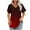 Red, variant on DecSea Womens Gradient T Shirts V Neck Short Sleeve Casual Tops Loose Fit Basic Tees with Curved Hem