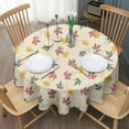 thumbnail image 3 of Autumn Fall Leaves Pattern Round Tablecloth 60" X 60",Wrinkle Wipeable Table Cloth for Kitchen Dining Room Picnic Patio Party, 3 of 6