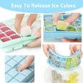 thumbnail image 3 of Ice Cube Trays,Ice Cube Molds with Lid,Ice Trays Stackable, 3 of 5