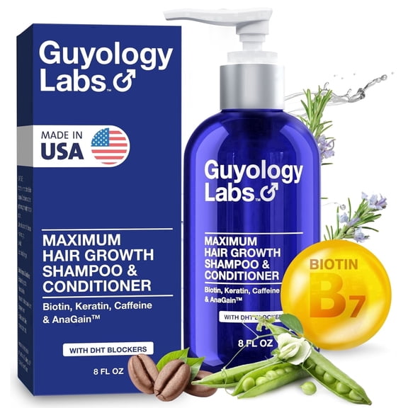 Hair Growth Shampoo & Conditioner for Thinning Hair, Dermatologist Recommended, 2% AnaGainâ„¢, Biotin & Caffeine, Can Be Used With Minoxidil