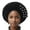 Black, variant on Nigerian Turban Hat Women Bright Yarn Turban Head Wrap Bonnet for Formal Wedding