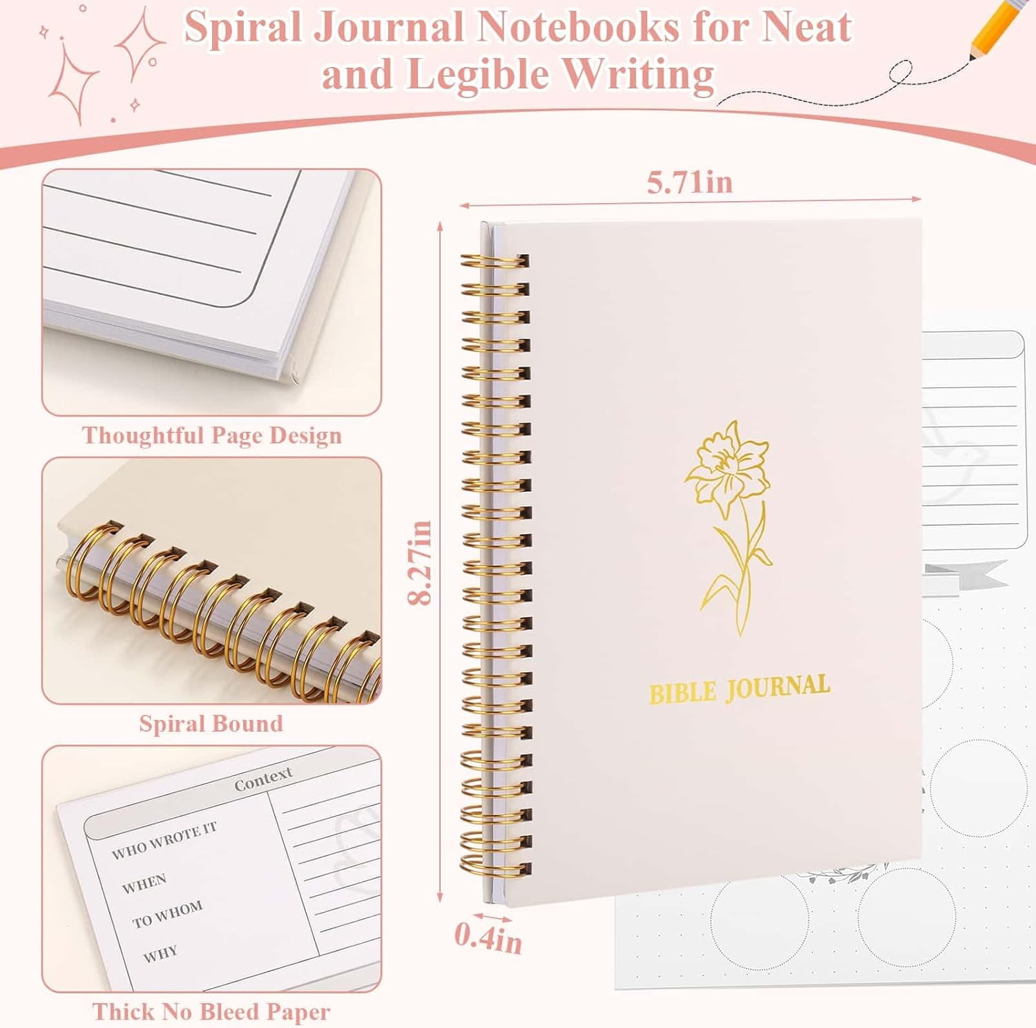 106 Pack Bible Study Supplies Journaling Kit for Women, Church Journal Note Taking Annotation Kit, Tabs and Highlighters Set with Pencil Case and More Bible Accessories Christian Gift