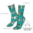 thumbnail image 4 of KLL Cartoon Dogs Print Womens Crew Socks Athletic Middle Tube Long Socks Novelty Socks Gifts For Men, 4 of 7