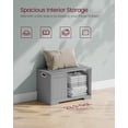 thumbnail image 7 of 29.9'' Storage Bench with 2 Safety Hinges, Entryway Shoe Bench for Home Organization, Gray, 7 of 7