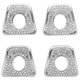 thumbnail image 1 of IDEANATEGRATE Tapas Protectores De Cerradura Interiores Con Brillo Para Auto En Plata, 1 of 8