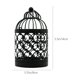 thumbnail image 3 of Candelabro Birdcage | Candelabro de metal con patrón hueco | Aleación negra | Diseño europeo de hierro | Elegante centro de mesa decorativo | Base estable robusta de 14x8cm | 1 Pieza, 3 of 7