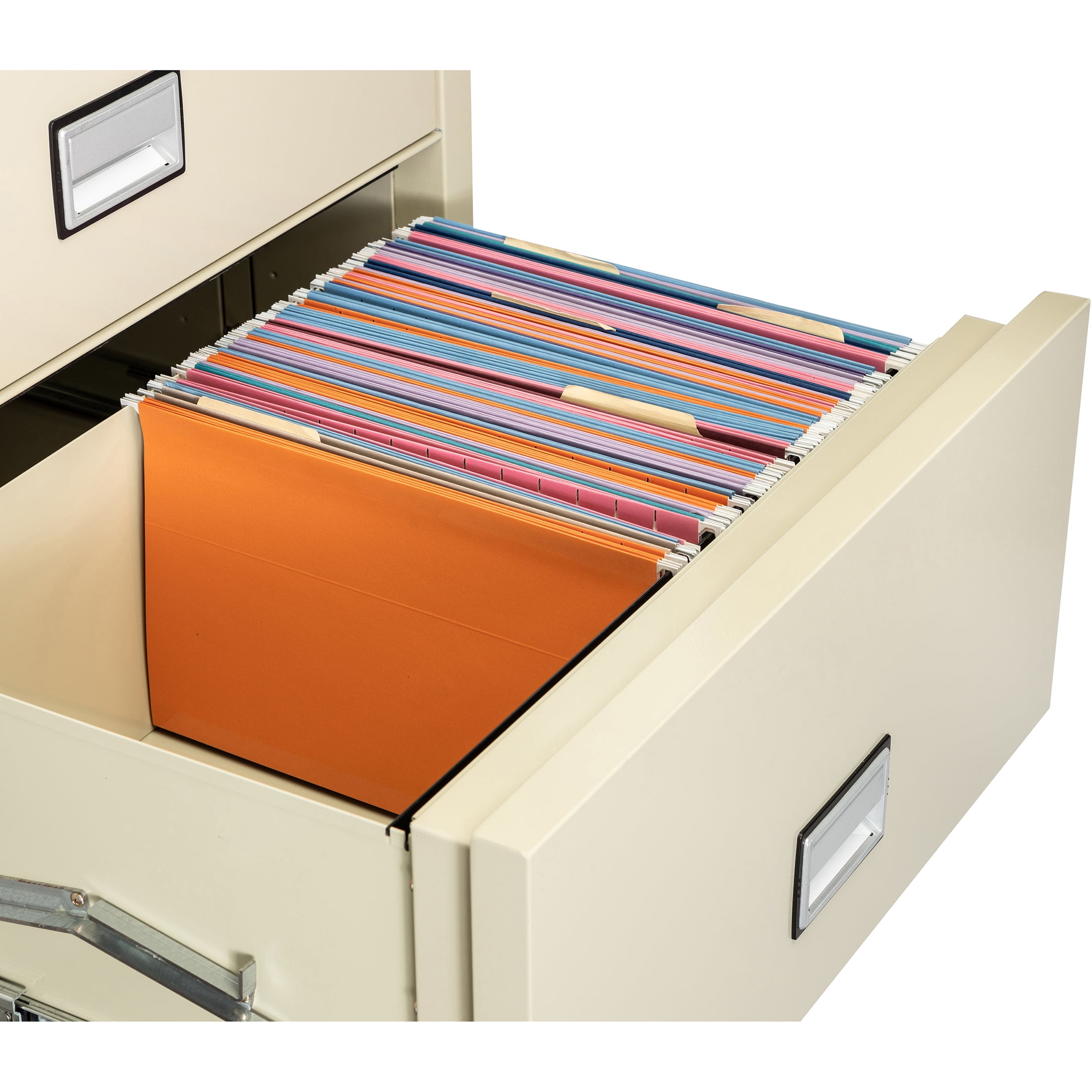 Phoenix Safe Lateral 31 inch 4-Drawer Fireproof File Cabinet with Key Lock, Water Seal, Putty, LAT4W31P
