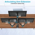thumbnail image 5 of HOMOUNT Triple Monitor Stand, for 13-32 Inch Screens, Height Adjustable Monitor Desk Mount, Stacked Monitors Arm for 3 Monitors, up to 17.6lbs, 5 of 9