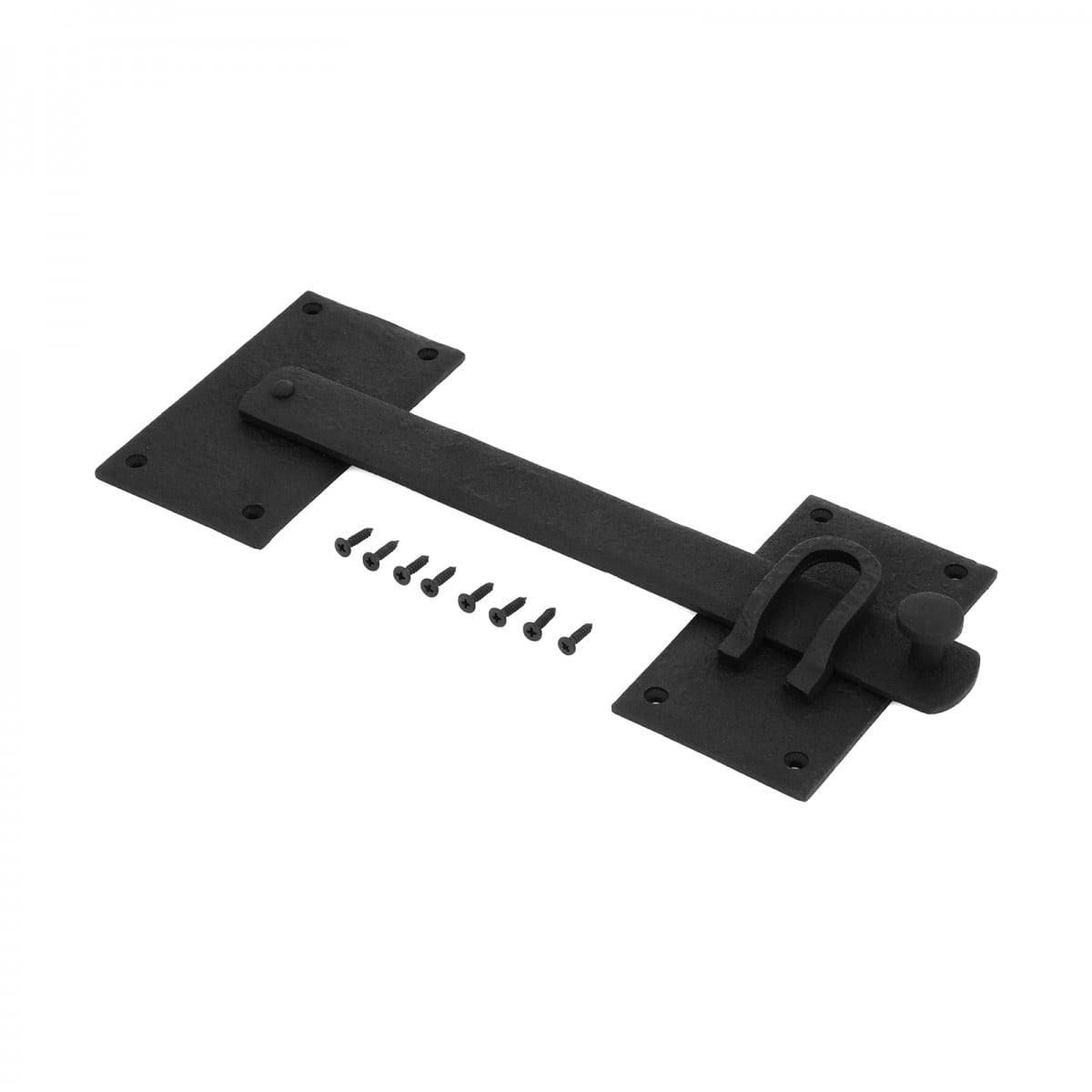 Black Iron Gate Flip Latch 12" Large Antique Two Sided Flip Locks Rust Resistant Barn Door and Fence Gate Latches w/Hardware Renovators Supply