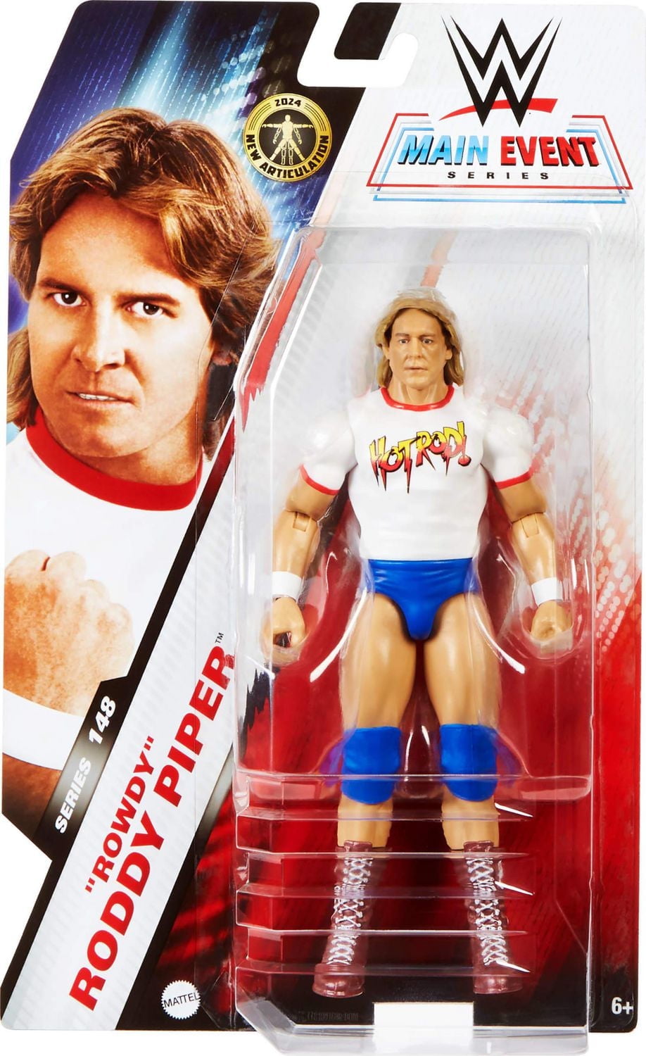WWE “Rowdy” Roddy Piper Action Figure, 6-inch Collectible Superstar with Articulation & Life-Like Look