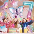 thumbnail image 4 of Decoraciones de cumpleaños con forma de mariposa, globos para niñas de 7 años, 4 of 7