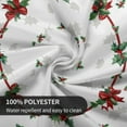 thumbnail image 6 of Christmas Round Tablecloth 60 Inch Red White Green Winter Xmas Floral Holly Flower Leaf Print Decorative Table Cloth Farmhouse for Holiday Seasonal Parties Dining Table Living Room Kitchen Decor, 6 of 6