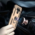 thumbnail image 2 of GSA Slim Shockproof Hybrid Case w/Ring Stand for LG K51 - Gold/Black, 2 of 6