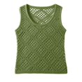 thumbnail image 4 of Womens Summer Crochet Tank Tops Knit Sleeveless Scoop Neck Sweater Vest Boho Hollow Out Cover Ups 2026 Fashion Outfits(Green,XL), 4 of 4